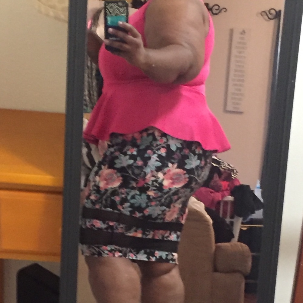 Pink Peplum Top